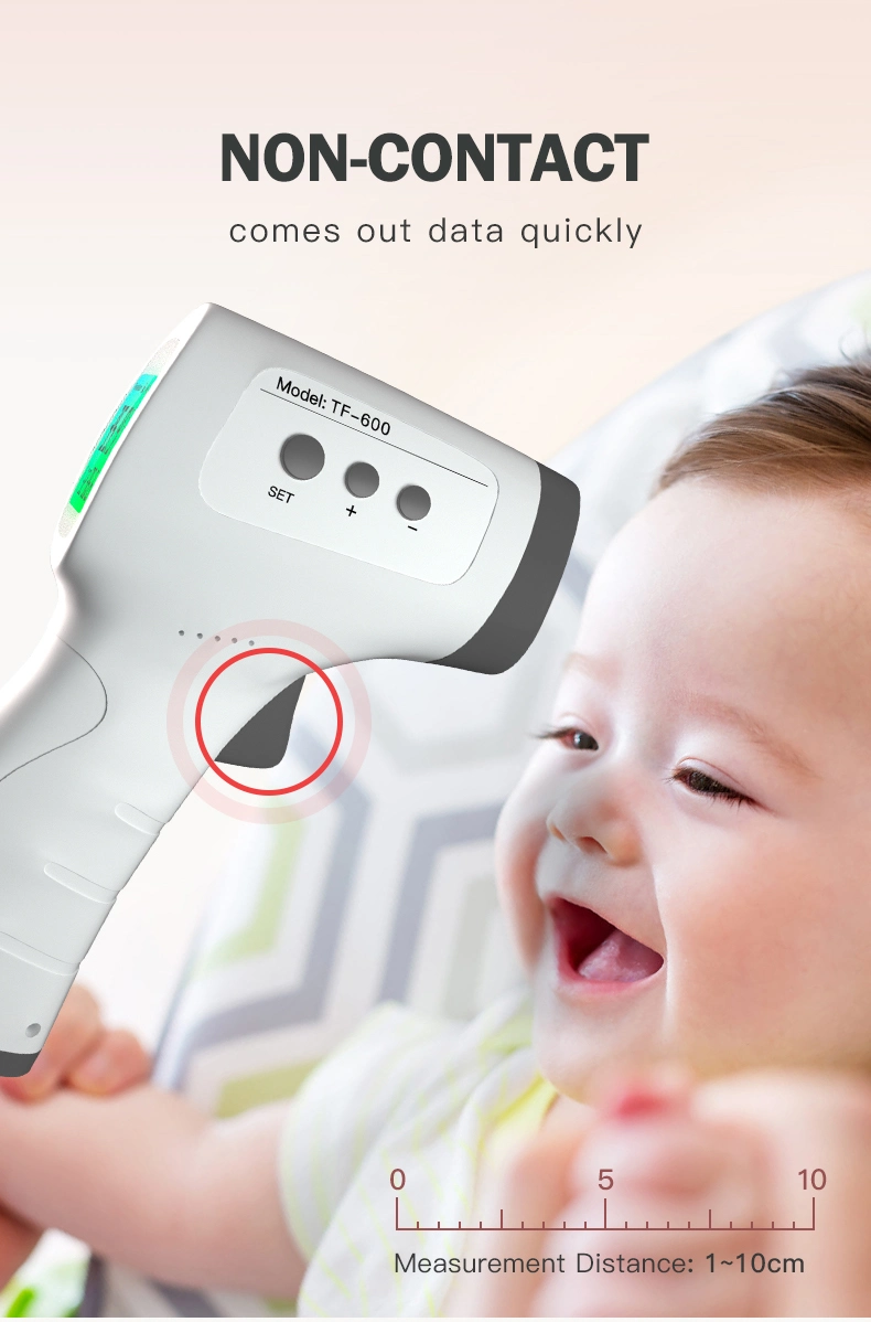 China Manufacturer CE Rohs′s Latest Large Accuracy Temperature Baby Digital Gun-Type Infrared Forehead Thermometer for Children